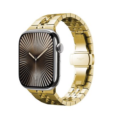 iBandGear Diamond-Cut Stainless Steel Band for Apple Watch - Gold