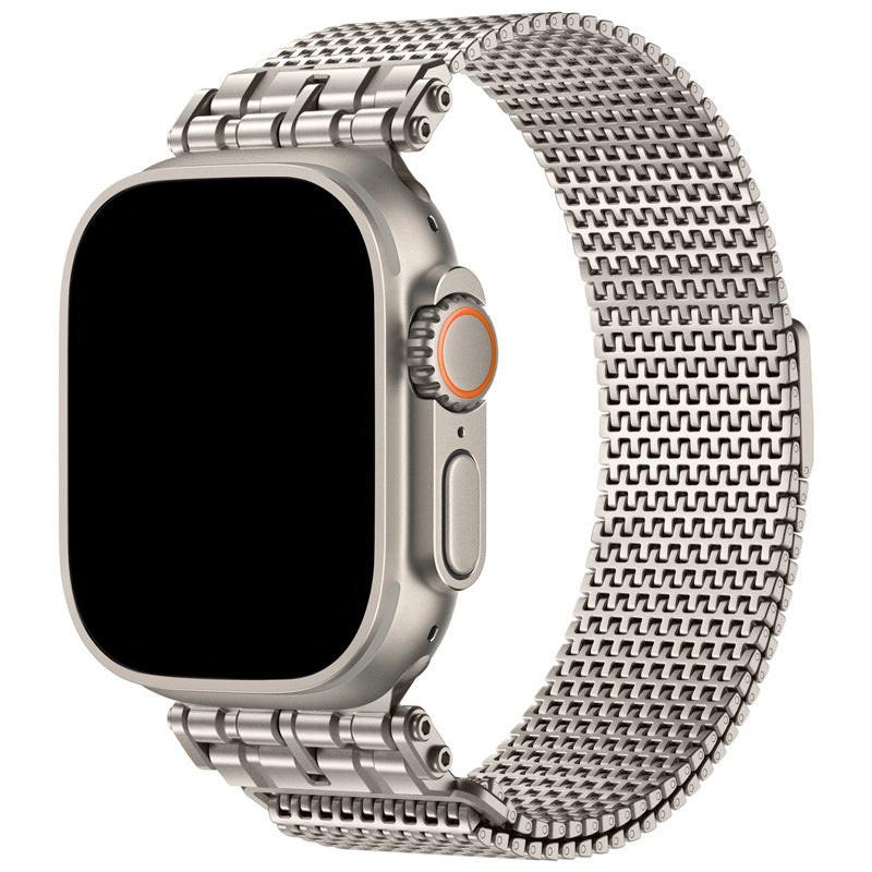 iBandGear Domino Magnetic Stainless Steel Band for Apple Watch - Titanium