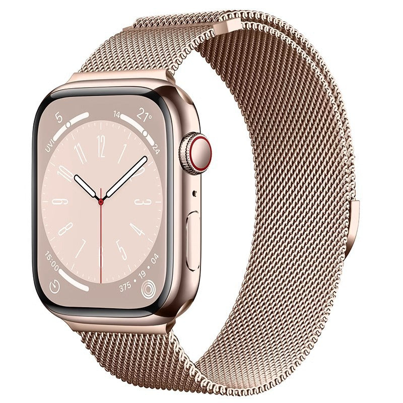 iBandGear Dual-Link Milanese Magnetic Band for Apple Watch - Rose Gold