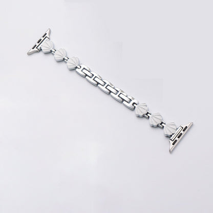 iBandGear Elegant Charm Metal Bracelet Band for Apple Watch - White