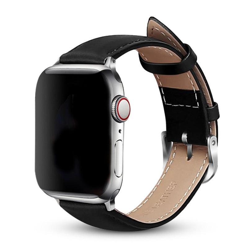 iBandGear Elegant Genuine Leather Band for Apple Watch - Black