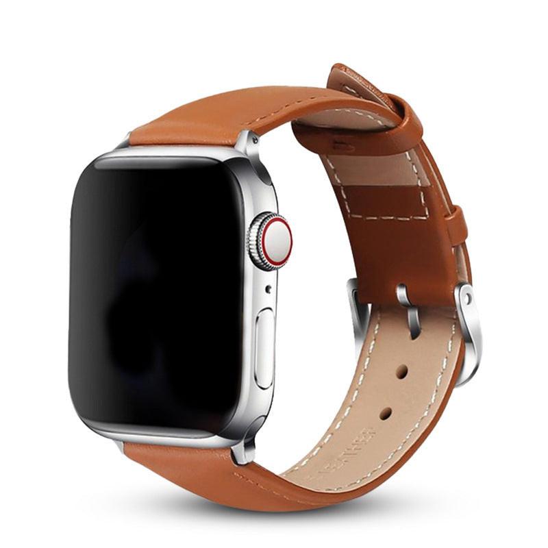 iBandGear Elegant Genuine Leather Band for Apple Watch - Light Brown