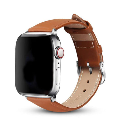 iBandGear Elegant Genuine Leather Band for Apple Watch - Light Brown