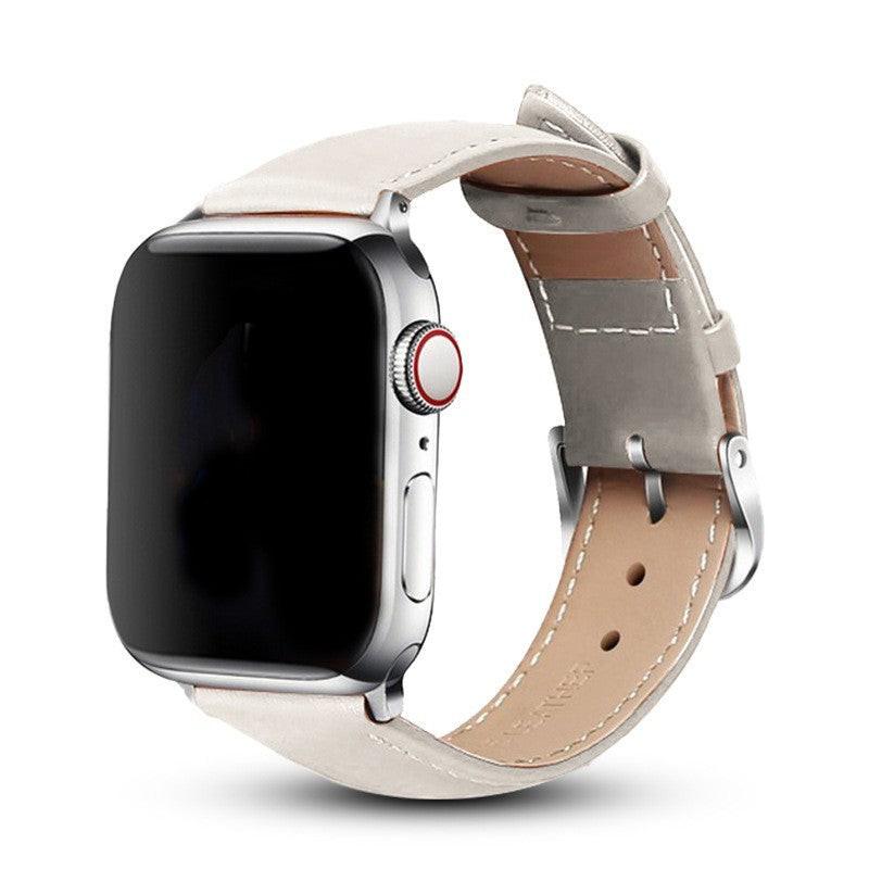 iBandGear Elegant Genuine Leather Band for Apple Watch - Beige
