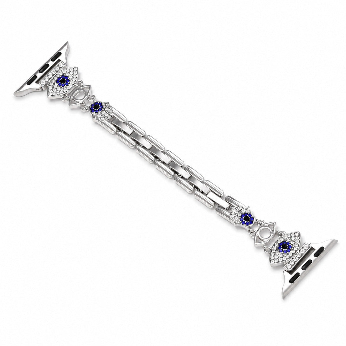 iBandGear Evil Eye Rhinestone Metal Band for Apple Watch - Silver