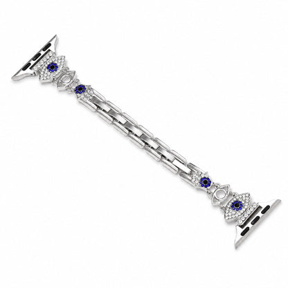 iBandGear Evil Eye Rhinestone Metal Band for Apple Watch - Silver