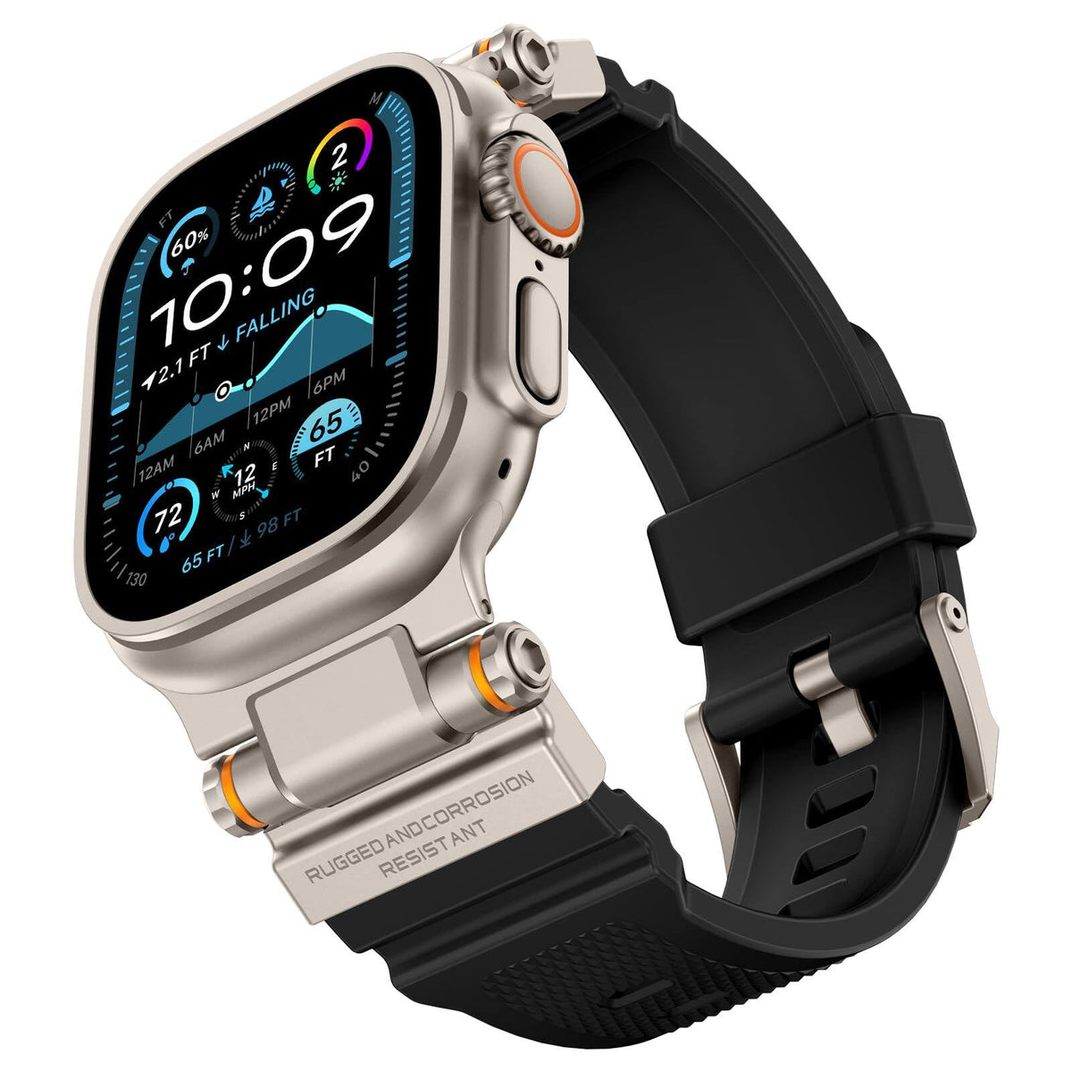 iBandGear Explorer Armor Band for Apple Watch - Titanium-Black
