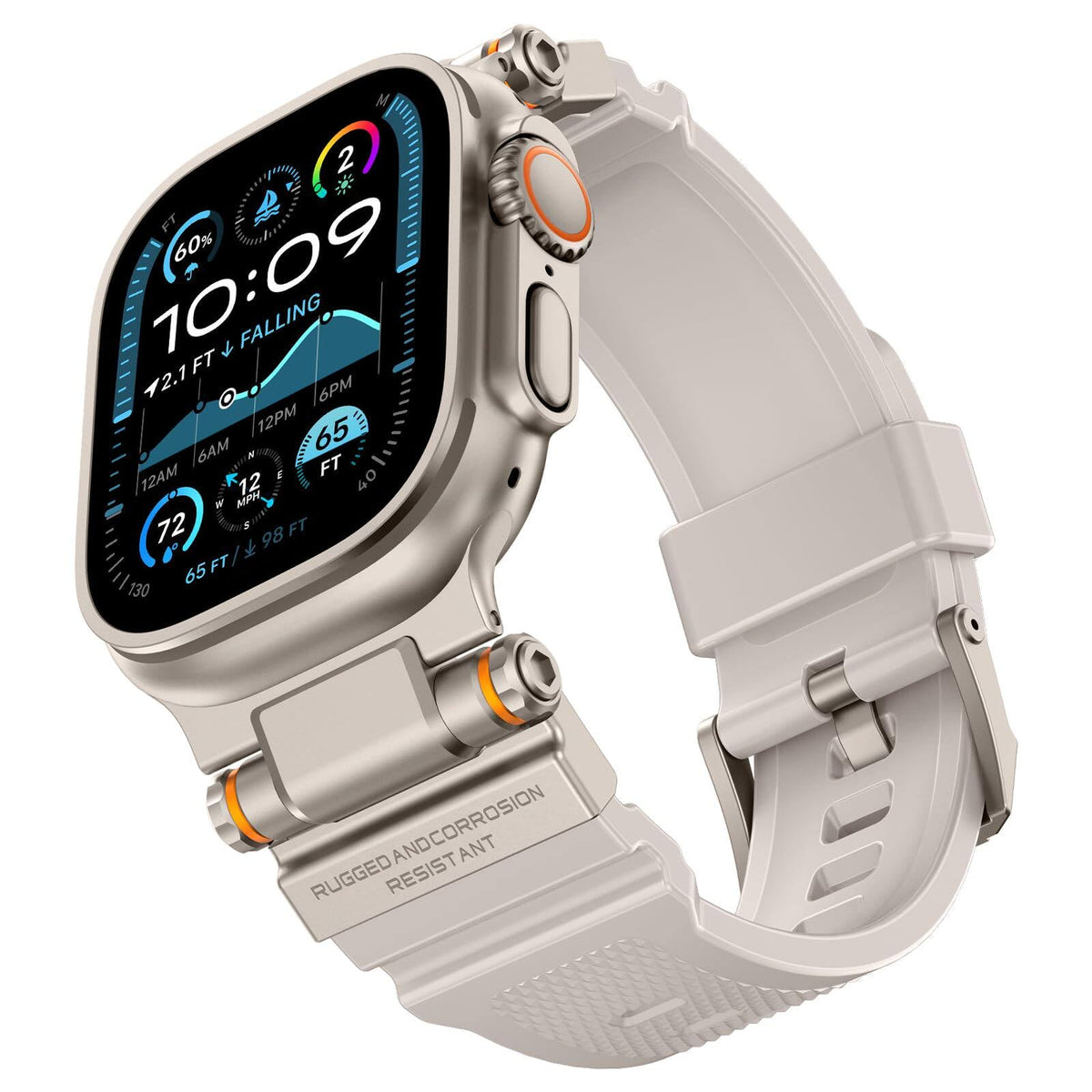 iBandGear Explorer Armor Band for Apple Watch - Titanium-Starlight