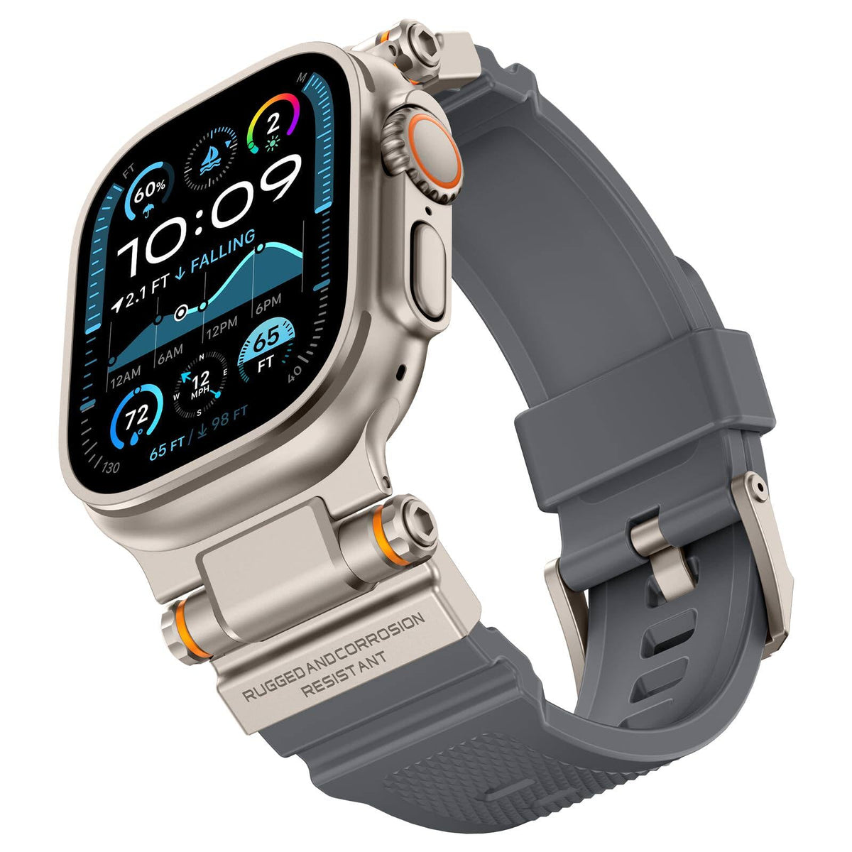 iBandGear Explorer Armor Band for Apple Watch - Titanium-Gray