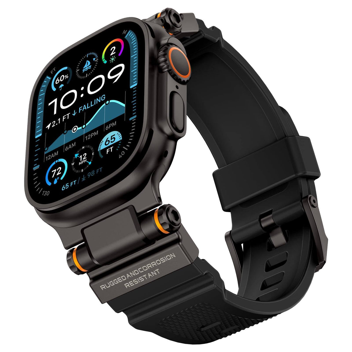 iBandGear Explorer Armor Band for Apple Watch - Black-Black