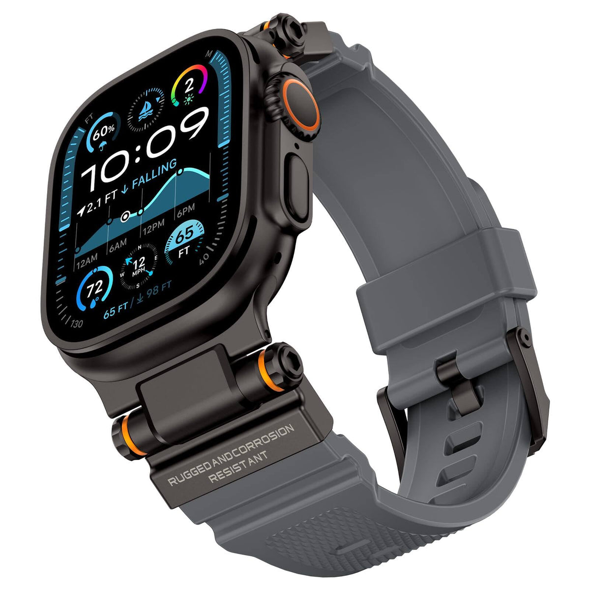 iBandGear Explorer Armor Band for Apple Watch - Black-Gray