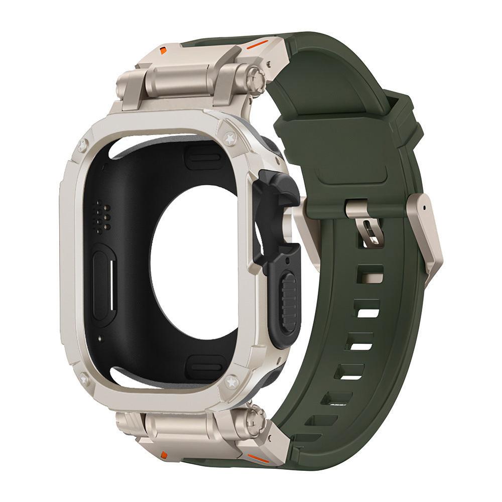 iBandGear Explorer Armor Case & TPU Strap Set for Apple Watch - Starlight - Green
