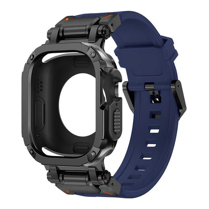 iBandGear Explorer Armor Case & TPU Strap Set for Apple Watch - Black-Blue