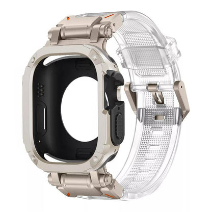 iBandGear Explorer Armor Case & TPU Strap Set for Apple Watch - Starlight-Transparent