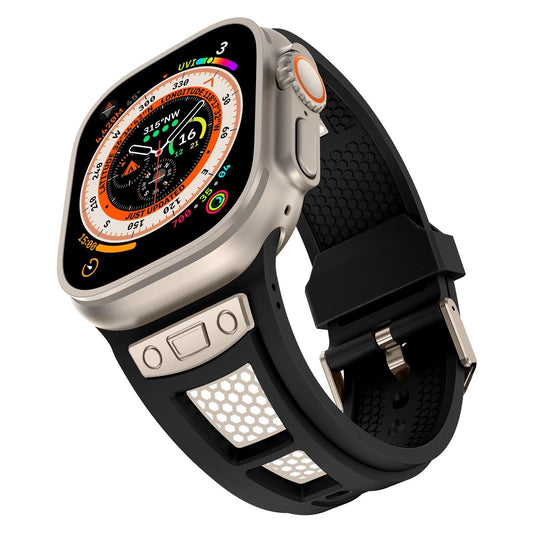 iBandGear Explorer Honeycomb TPU Band for Apple Watch - Titanium-Black