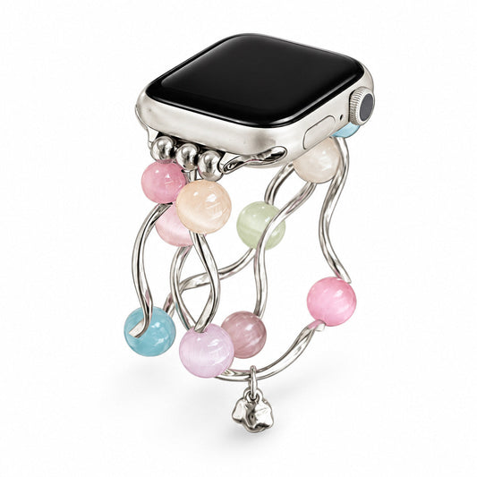 iBandGear Floating Bead Bracelet Band for Apple Watch - Pink