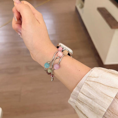 iBandGear Floating Bead Pink band worn on the wrist