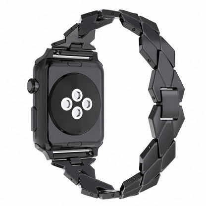 iBandGear Geometric Link Metal Band for Apple Watch – Chic Women’s Design - Black