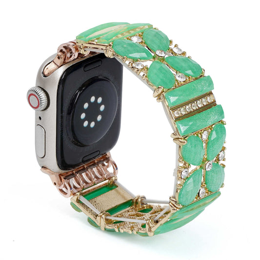 iBandGear Green Crystal Leaf Bracelet Band for Apple Watch - Green