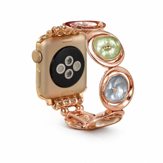 iBandGear Halo Bloom Metal Bracelet Band for Apple Watch - Rose Gold
