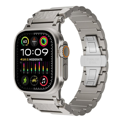 iBandGear Hammered Titanium Band for Apple Watch with Stainless Steel End Links - detail 8