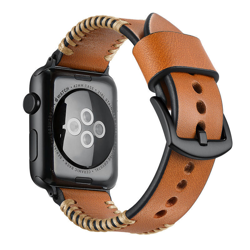 iBandGear Hand-Stitched Full-Grain Leather Band for Apple Watch - detail 3