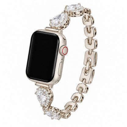 iBandGear HeartGleam Crystal Metal Band for Apple Watch - Starlight
