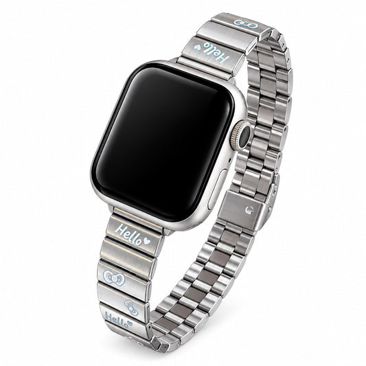 iBandGear Hello Charm Stainless Steel Band for Apple Watch - Blue