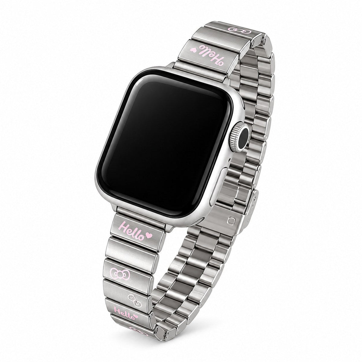 iBandGear Hello Charm Stainless Steel Band for Apple Watch - Pink