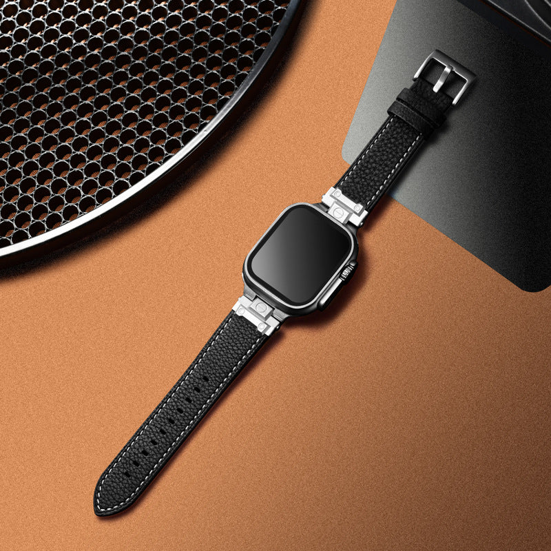 iBandGear HeritageWax Vintage Leather Band for Apple Watch - Black