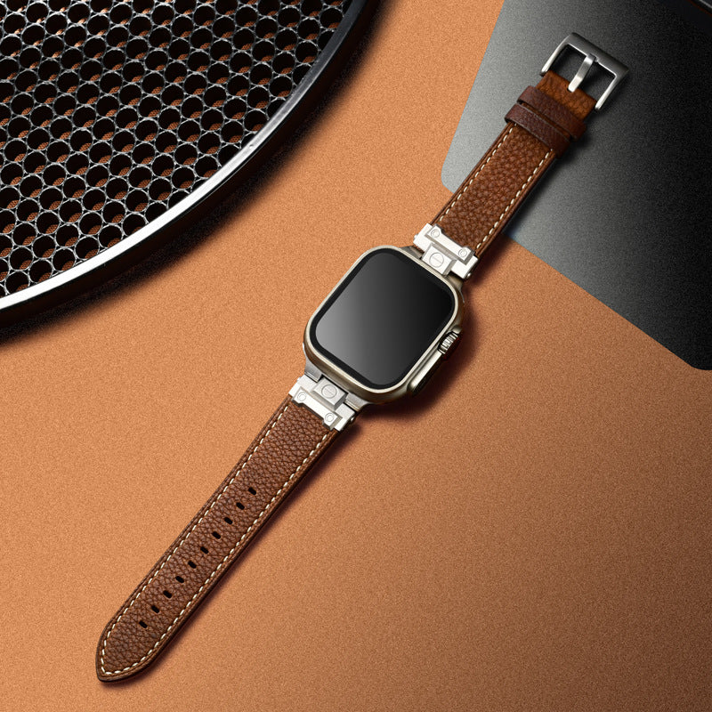 iBandGear HeritageWax Vintage Leather Band for Apple Watch - Dark Brown