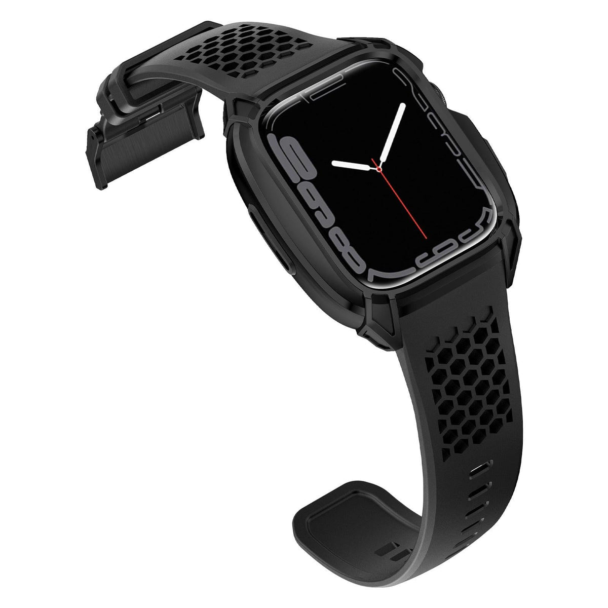 iBandGear Honeycomb Ventilated TPU Band with Stainless Steel Armor Case - detail 4