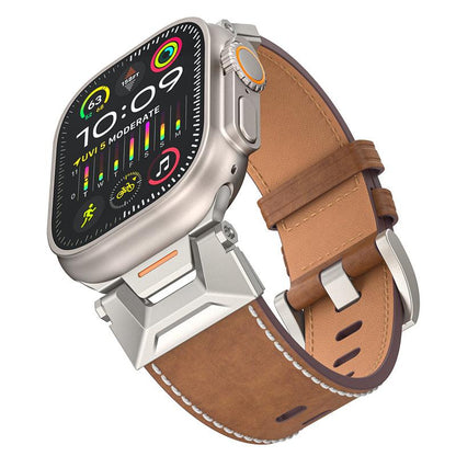 iBandGear Hybrid Leather Band for Apple Watch – Functional & Stylish Design - Dark Brown Crazy Horse