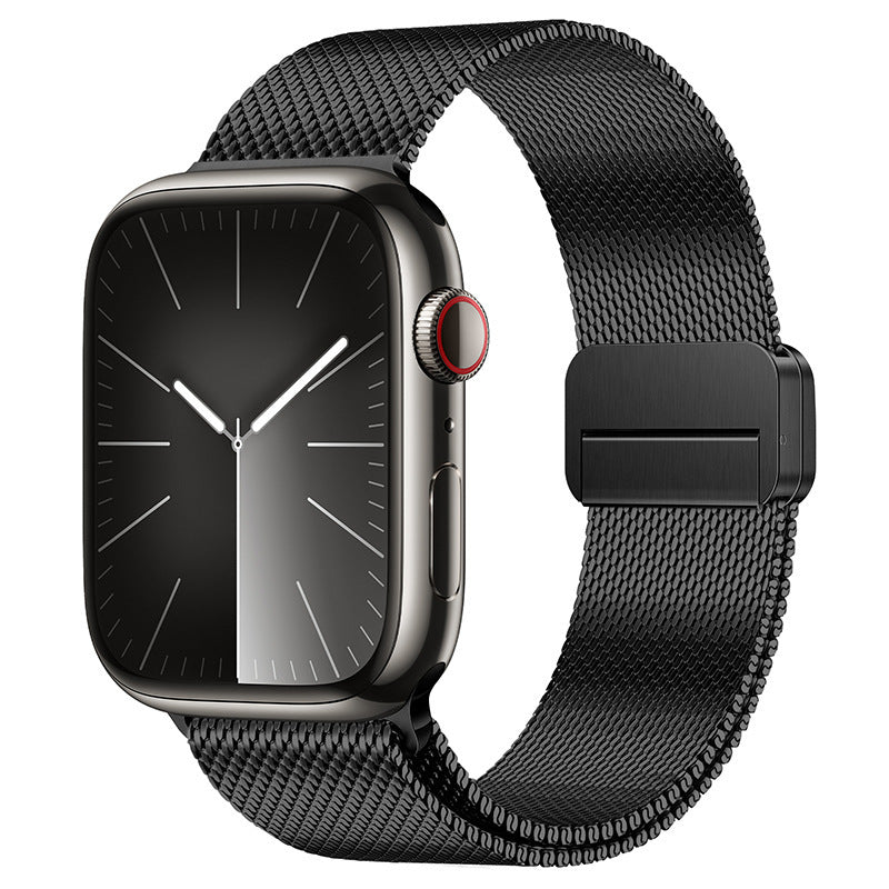 iBandGear Integrated Dual-Magnetic Milanese Band for Apple Watch - Black