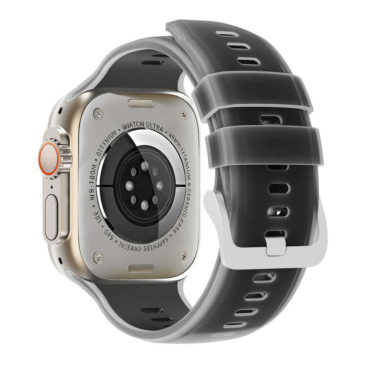 iBandGear Jelly Translucent Silicone Band for Apple Watch - Black