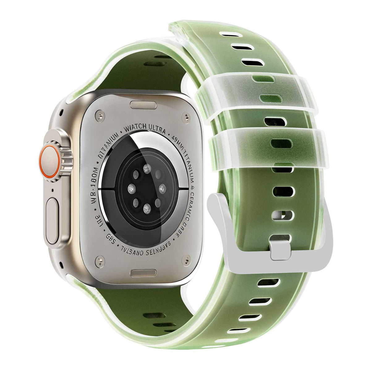 iBandGear Jelly Translucent Silicone Band for Apple Watch - Green
