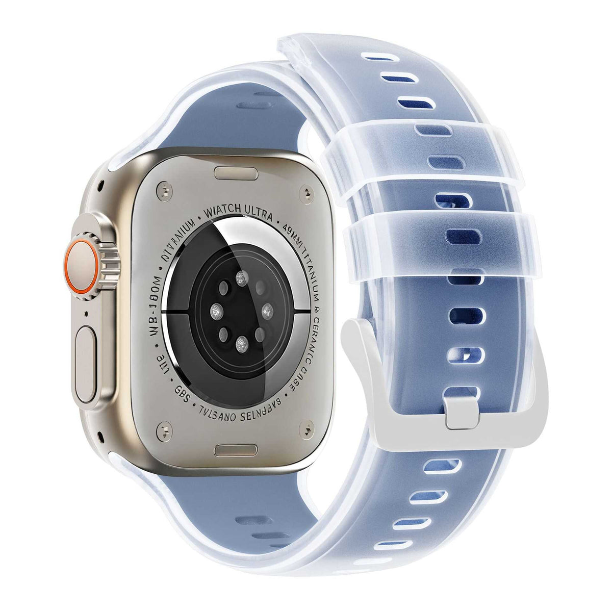 iBandGear Jelly Translucent Silicone Band for Apple Watch - Light Blue