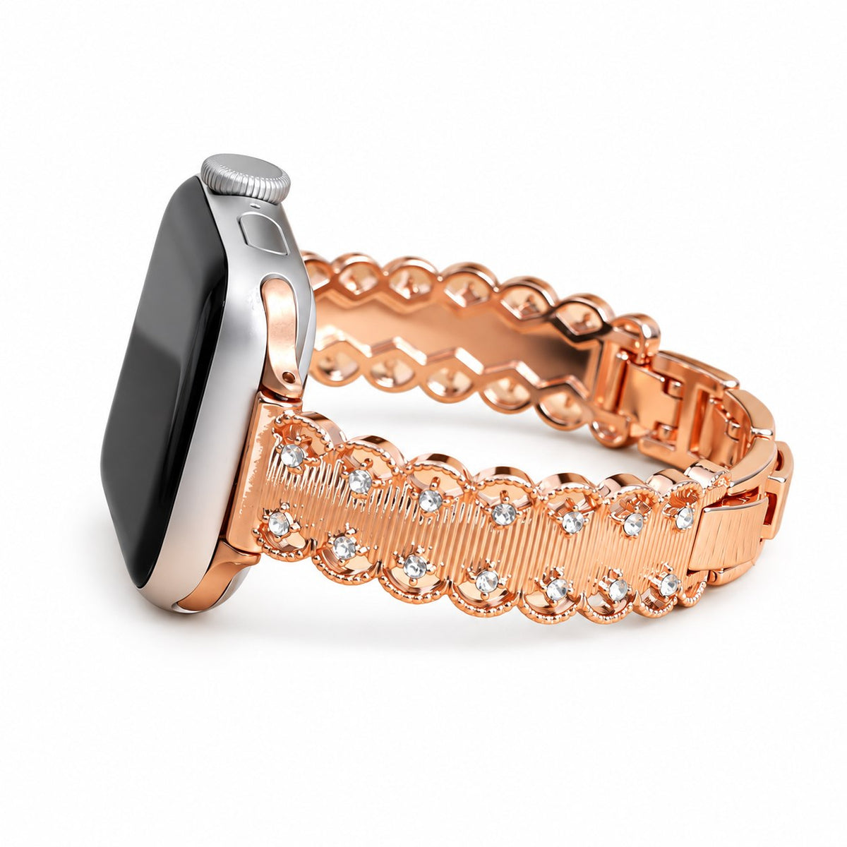 iBandGear Lace Crystal Jewelry Band for Apple Watch - Rose Gold