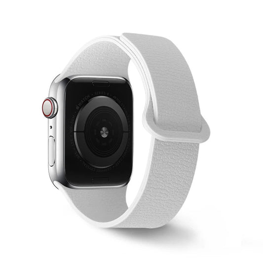 iBandGear Litchi Texture Magnetic Silicone Band for Apple Watch - White