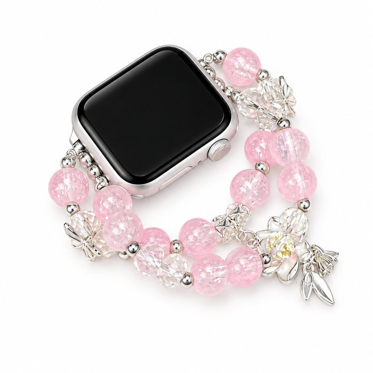 iBandGear Lotus Beaded Bracelet Band for Apple Watch - Pink