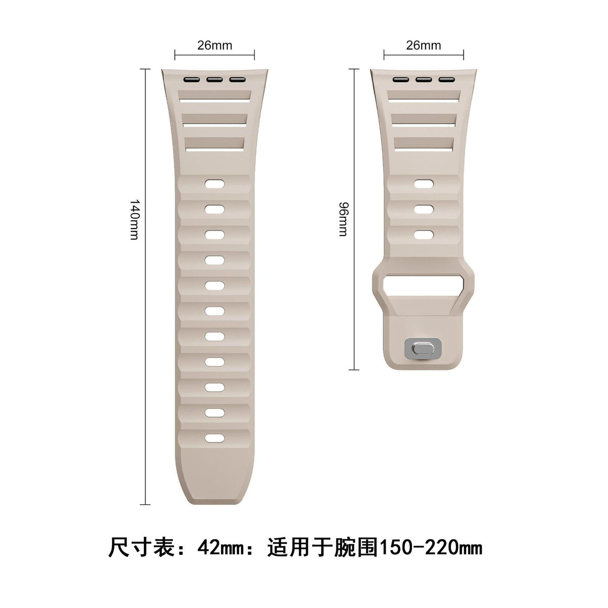 iBandGear Louvered Silicone Band for Apple Watch – Breathable Sport Strap - detail 11