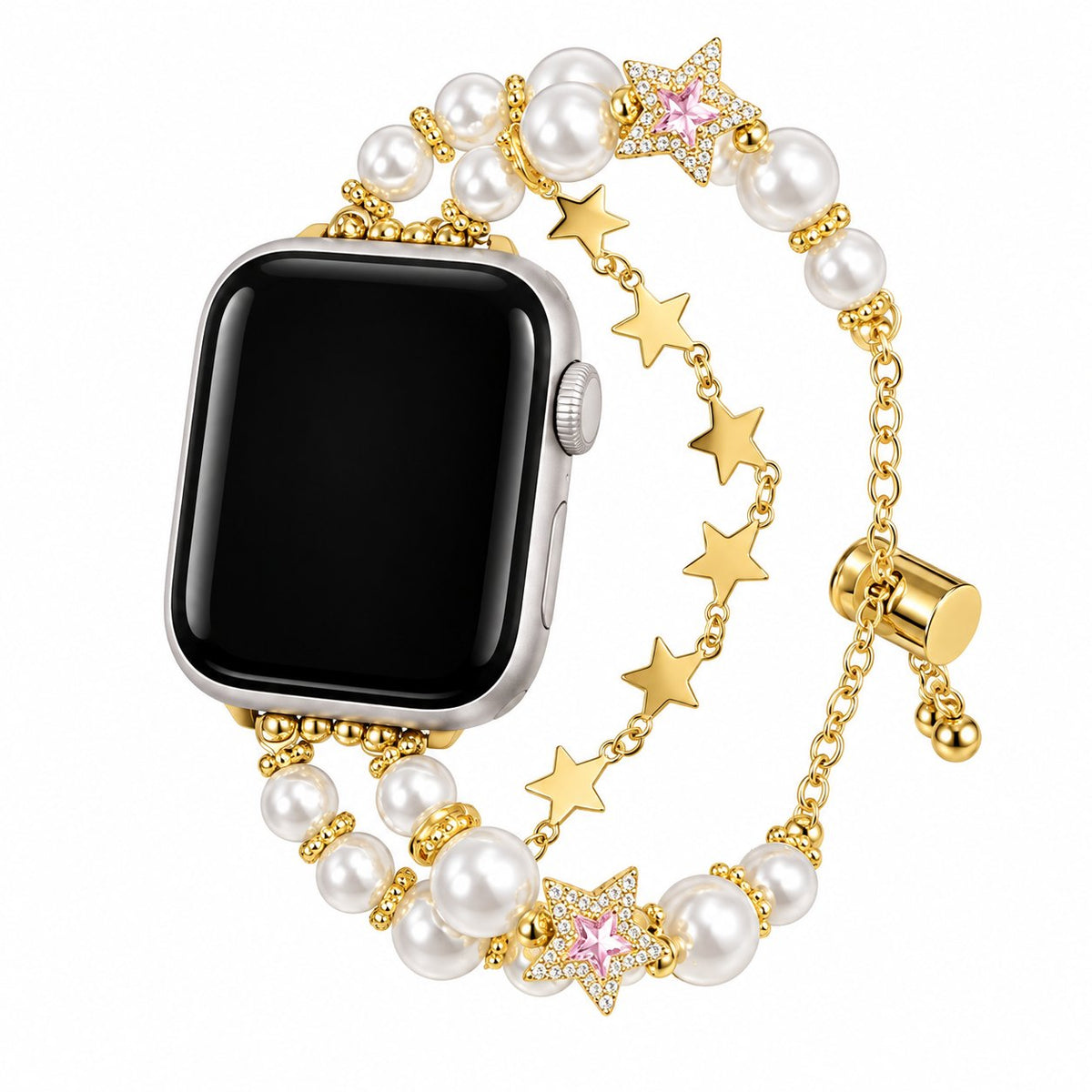 iBandGear Lucky Star Pearl Bracelet Band for Apple Watch - Gold
