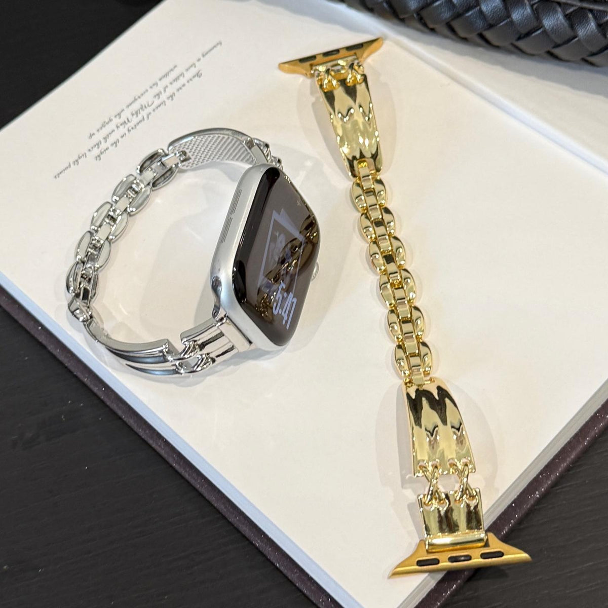 iBandGear Luna X-Link bracelet band - silver and gold