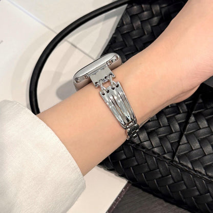iBandGear Luna X-Link bracelet band - silver wrist