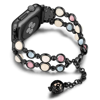 iBandGear LunaGlow Beaded Jewelry Band for Apple Watch - Black