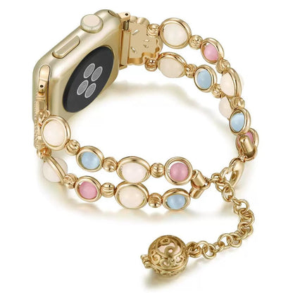 iBandGear LunaGlow Beaded Jewelry Band for Apple Watch - Gold