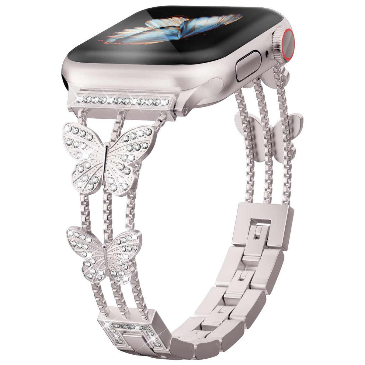 iBandGear Luxe Butterfly Crystal Bracelet Band for Apple Watch - Starlight