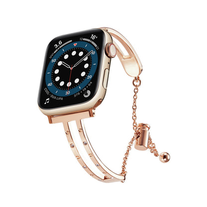 iBandGear Luxe Crystal Charm Bangle Band for Apple Watch - Rose Gold