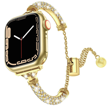 iBandGear Luxe Rhinestone Bracelet Band for Apple Watch Elegant Jewelry Strap - Gold
