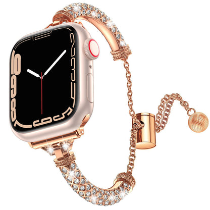iBandGear Luxe Rhinestone Bracelet Band for Apple Watch Elegant Jewelry Strap - Rose Gold